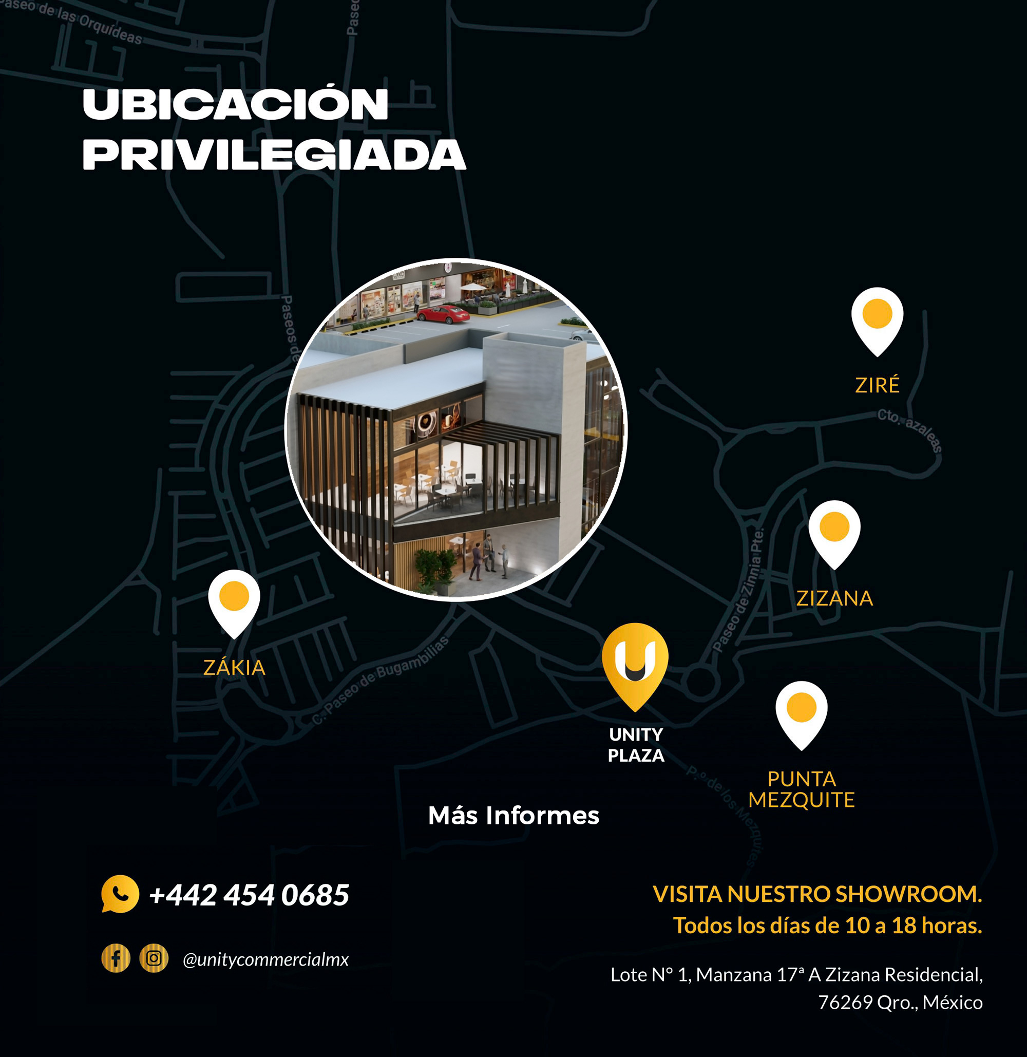 Ubicación Unity Plaza Zákia